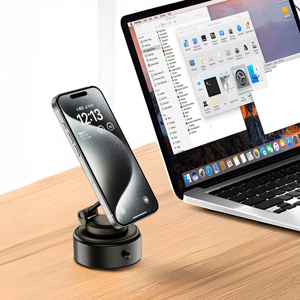 Wiwu Wi-CH056 Type-C Portlu Elektrikli Vakum Özellikli Magnetik Telefon Tutucu Wiwu Wi-CH056 Type-C Portlu Elektrikli Vakum Özellikli Magnetik Telefon Tutucu